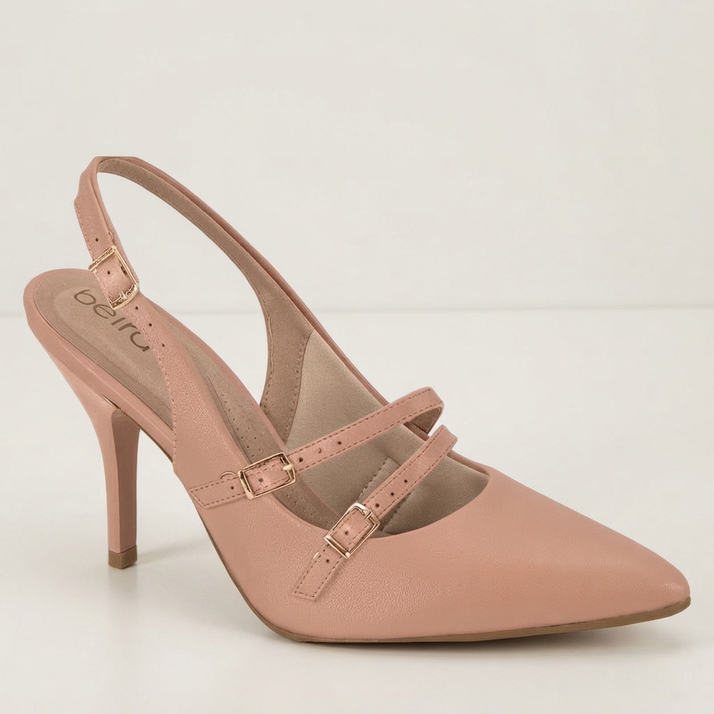 Stiletto Beira Rio Napa Turim Nude - Imagen 3