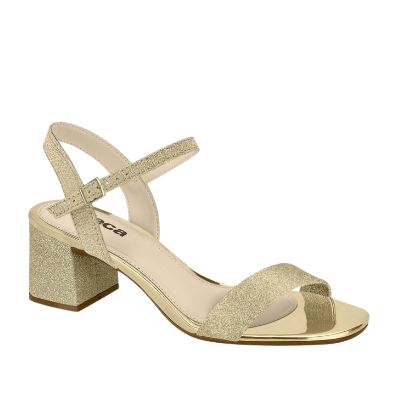 Sandalia Moleca Shine Paris Dorado